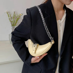 Vintage Moon Design Mini Baguete Bag for Women