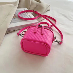 Women Mini Leather Crossbody Tote With Short Handle Shoulder Bag