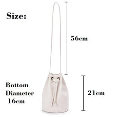 Mini Canvas Bucket Bag Crossbody Handbag 21*16cm