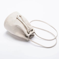 Mini Canvas Bucket Bag Crossbody Handbag 21*16cm