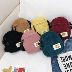 Mini Canvas Shoulder Bag Small Messenger Bag Pink Crossbody Bags Zipper Purse