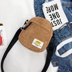 Mini Canvas Shoulder Bag Small Messenger Bag Pink Crossbody Bags Zipper Purse