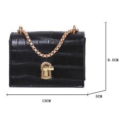 Women Mini Chain Shoulder Bags Lady PU Leather Casual Messenger Crossbody Bag