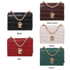 Women Mini Chain Shoulder Bags Lady PU Leather Casual Messenger Crossbody Bag