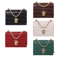 Women Mini Chain Shoulder Bags Lady PU Leather Casual Messenger Crossbody Bag