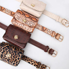 Women Mini Envelope Waist Bag PU Leather Clutch Cell Phone Purse