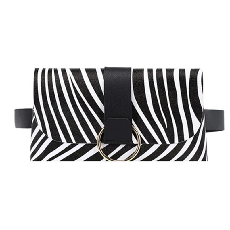 Women Envelope Waist Bag PU Leather Clutch Cell Phone Purse Chest Bags