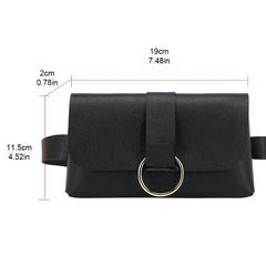 Women Envelope Waist Bag PU Leather Clutch Cell Phone Purse Chest Bags