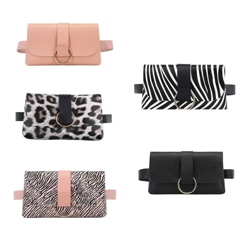 Mini Envelope Waist Bag PU Leather Clutch Cell Phone Purse