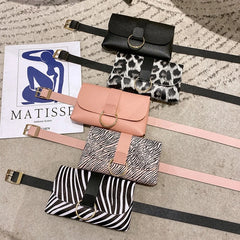 Mini Envelope Waist Bag PU Leather Clutch Cell Phone Purse