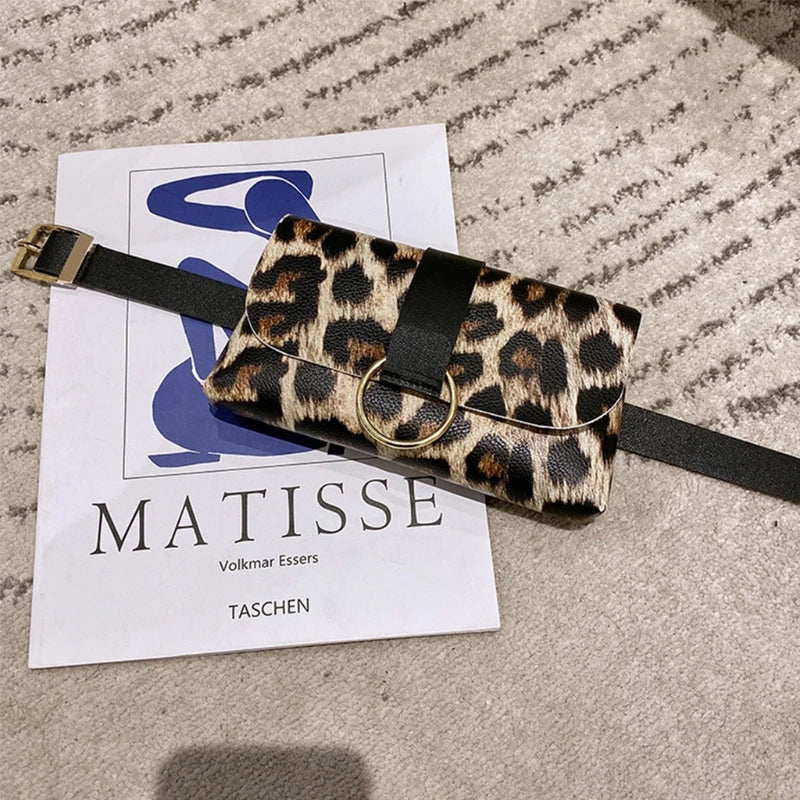 Envelope Waist Bag PU Leather Clutch Cell Phone Purse