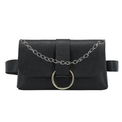 Women Mini Envelope Waist Bag PU Leather Clutch Cell Phone Purse Chest Bags