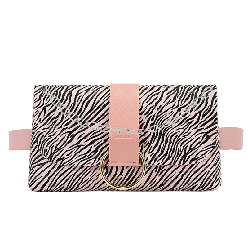 Women Mini Envelope Waist Bag PU Leather Clutch Cell Phone Purse Chest Bags