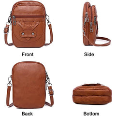 Women Mini Flap Crossbody Bags Small Vintage Shoulder Purses for Girls Ladies