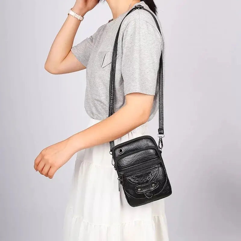 Women Mini Flap Crossbody Bags Small Vintage Shoulder Purses for Girls Ladies