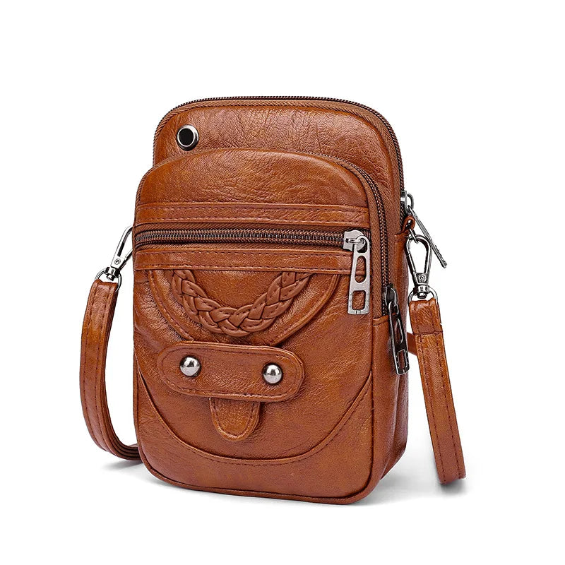 Women Mini Flap Crossbody Bags Small Vintage Shoulder Purses for Girls Ladies