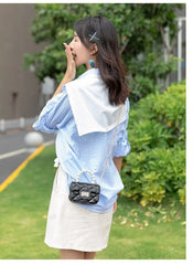 Chain Bag Girl PVC Jelly Bag Pearl Crossbody Small Square Bag
