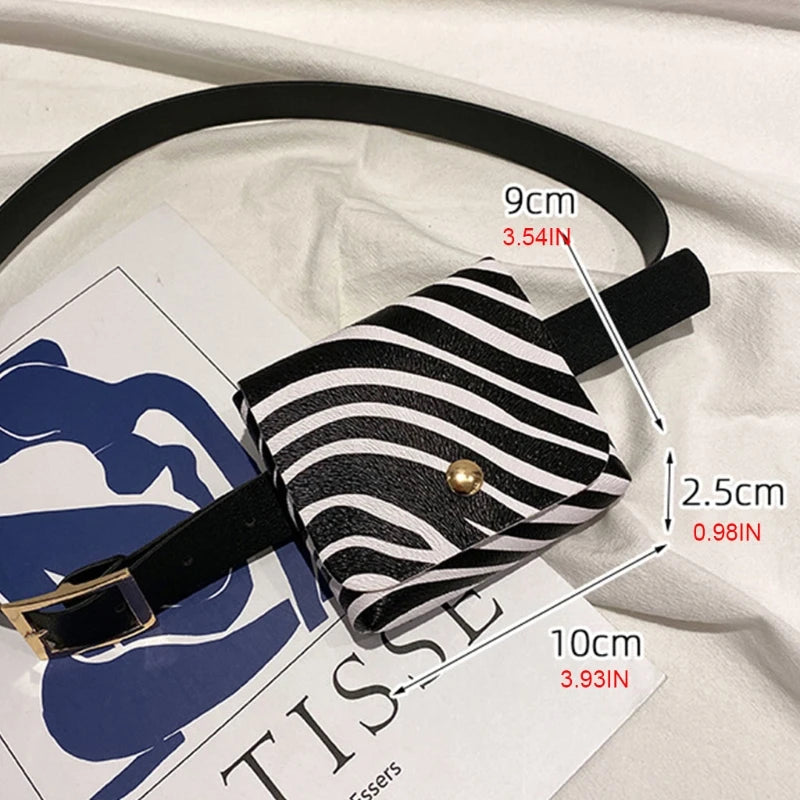Women PU Leather Fanny Pack Waist Bag Cell Phone Pocket Travel Purse