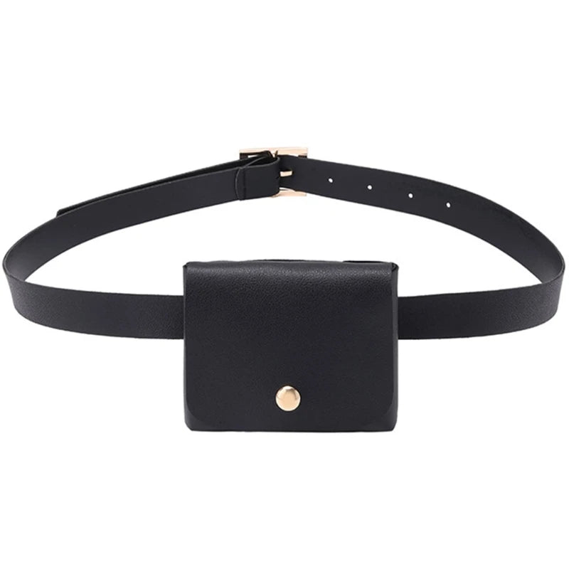 Women PU Leather Fanny Pack Waist Bag Cell Phone Pocket Travel Purse