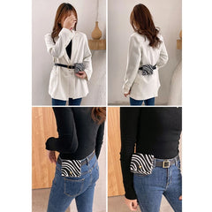 Women PU Leather Fanny Pack Waist Bag Cell Phone Pocket Travel Purse