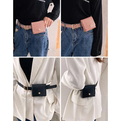 Women PU Leather Fanny Pack Waist Bag Cell Phone Pocket Travel Purse