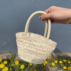 Straw String Hand Bag for Girls Rattan Woven Tote