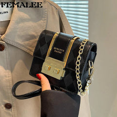 Small Crossbody Bags for Women Lock Flap Purse Messenger Bag