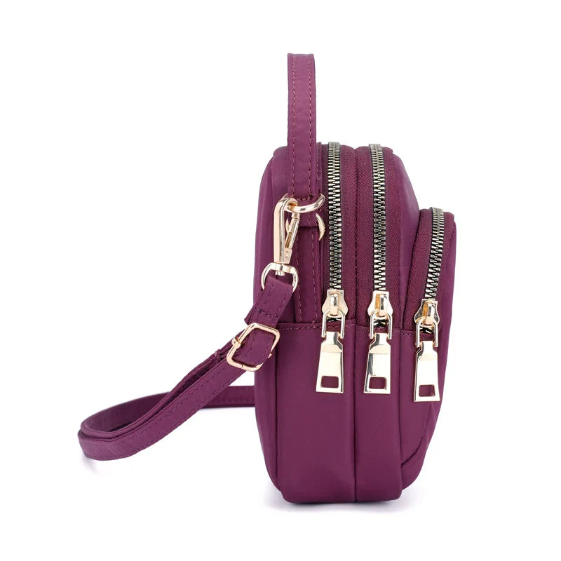 Women Mini Shoulder Bag Messenger Lightweight Nylon Handbag Waterproof Crossbody