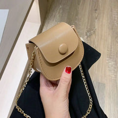 Mini Shoulder Bags Women Handbags Chain Saddle Bag PU Leather Crossbody