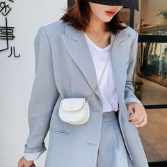 Mini Shoulder Bags Women Handbags Chain Saddle Bag PU Leather Crossbody