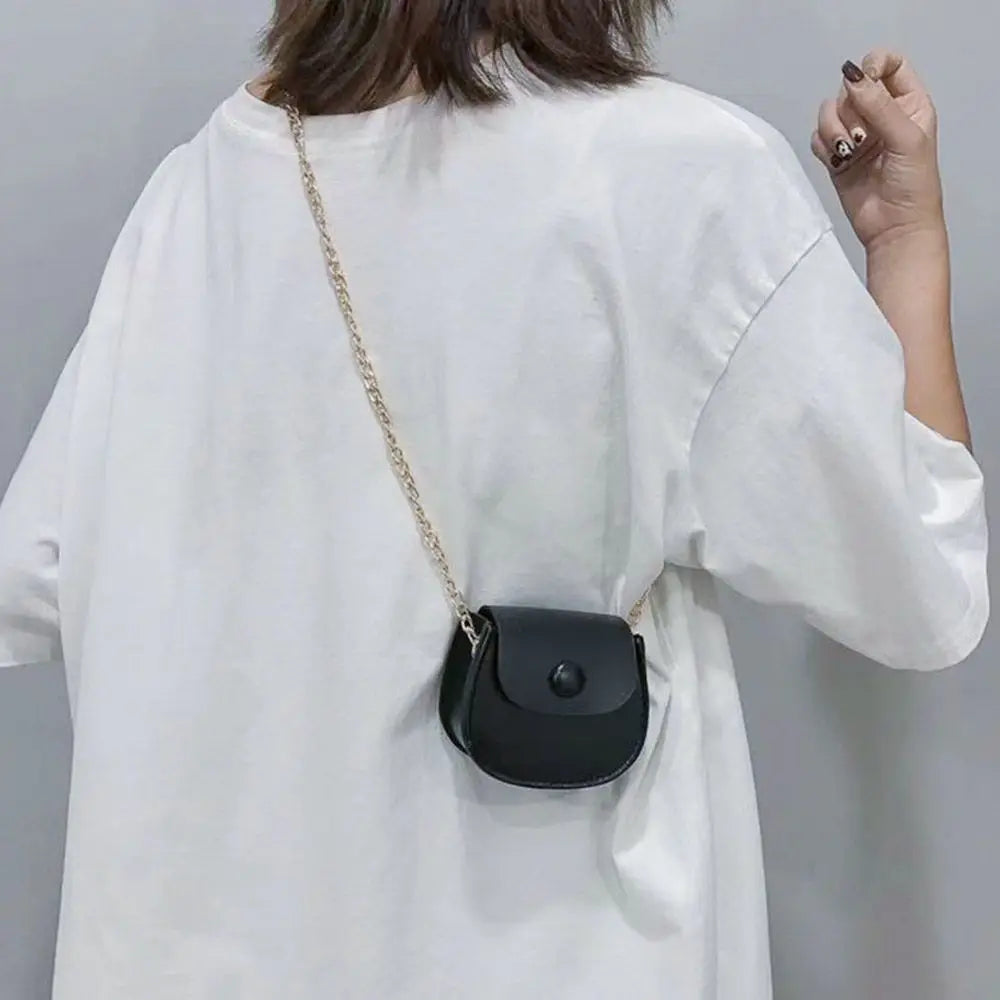 Mini Shoulder Bags Women Handbags Chain Saddle Bag PU Leather Crossbody