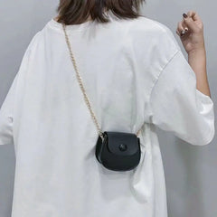 Mini Shoulder Bags Women Handbags Chain Saddle Bag PU Leather Crossbody
