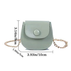 Mini Shoulder Bags Women Handbags Chain Saddle Bag PU Leather Crossbody