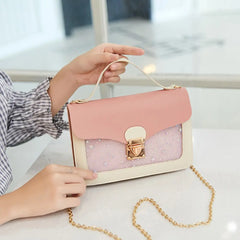 Women Small Sequin Shoulder Bag Messenger Crossbody Clutch Wallet Handbags