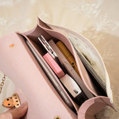 Pink Sequin Shoulder Bag Crossbody Clutch Wallet