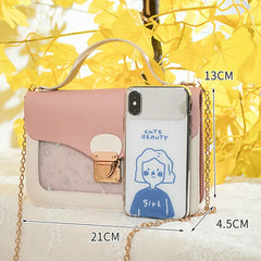 Pink Sequin Shoulder Bag Crossbody Clutch Wallet