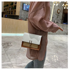 Women Mini Square Bag PU Leather Shoulder Bag Lady Messenger Bag