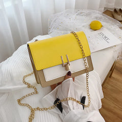 Women Mini Square Bag PU Leather Shoulder Bag Lady Messenger Bag