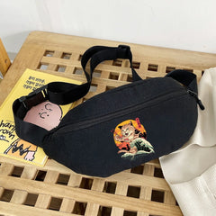 Cat Anime Waist Bag Crossbody Shoulder Chest Bags Wallet