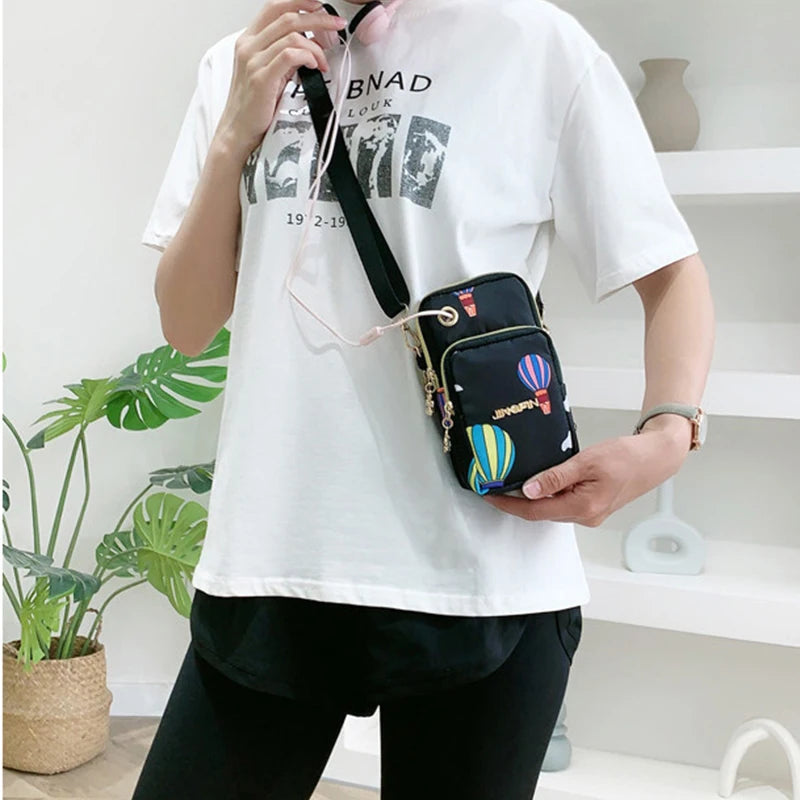 Nylon Small Shoulder Bag Women Mini Messenger Purse Lady Wallet Crossbody