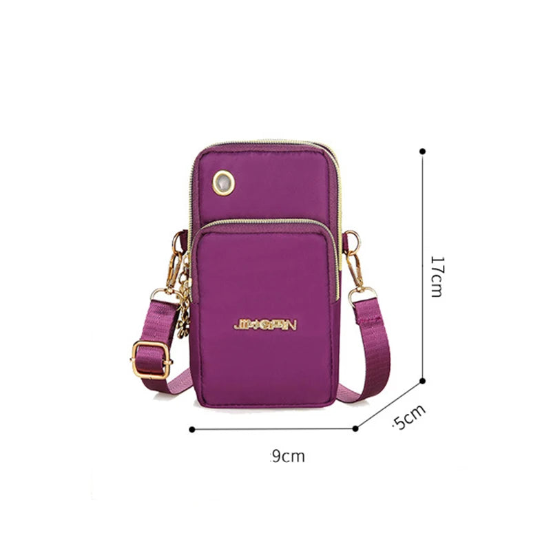 Nylon Small Shoulder Bag Women Mini Messenger Purse Lady Wallet Crossbody