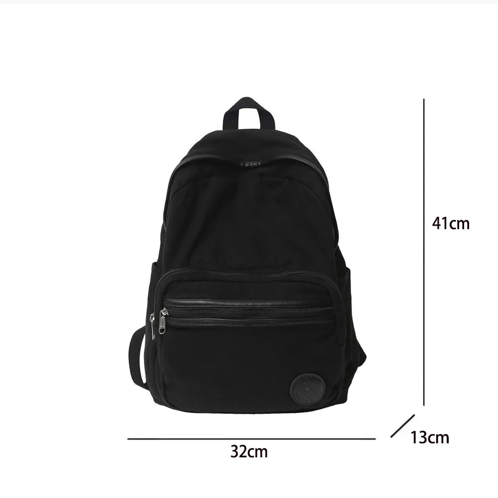 Canvas Travel College School Bag for Teen Girls Laptop Rucksack