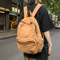 Canvas Travel College School Bag for Teen Girls Laptop Rucksack