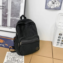 Canvas Travel College School Bag for Teen Girls Laptop Rucksack