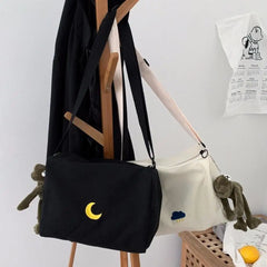 Women Moon Messenger Crossbody Bag Casual Flap Shoulder Bag