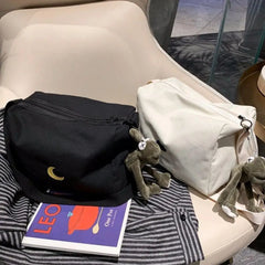 Women Moon Messenger Crossbody Bag Casual Flap Shoulder Bag