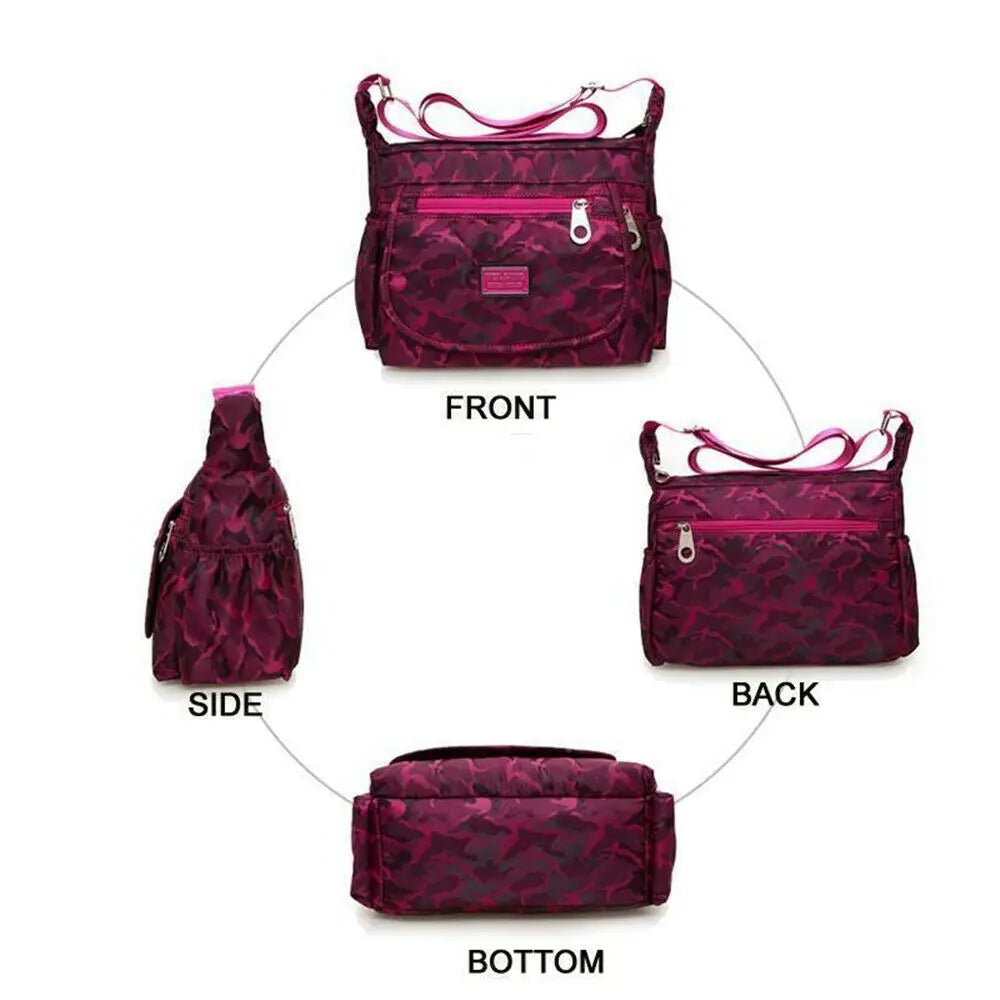 Women Crossbody Handbag Ladies Hobo Bags Multi-pocket Shoulder Bag