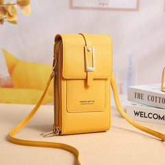 Women Multi-function Touch Screen Phone Bag RFID Anti-theft Brush