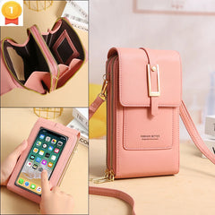Women Multi-function Touch Screen Phone Bag RFID Anti-theft Brush