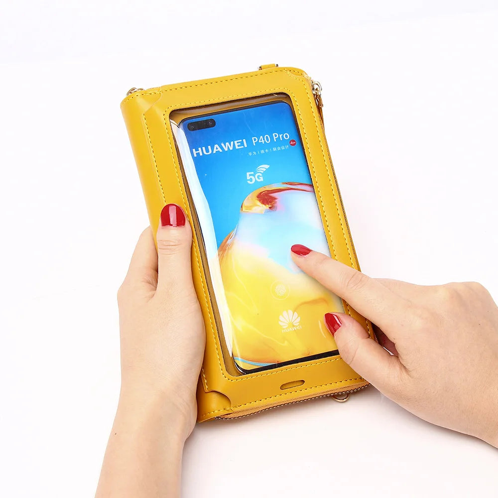 Women Touch Screen Phone Bag Single Shoulder Purse Wallet